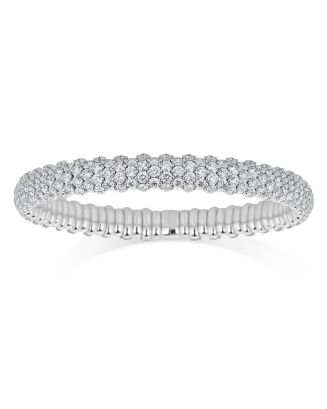 ZYDO 18K White Gold Diamond Domed Stretch Bracelet | Bloomingdale's ...