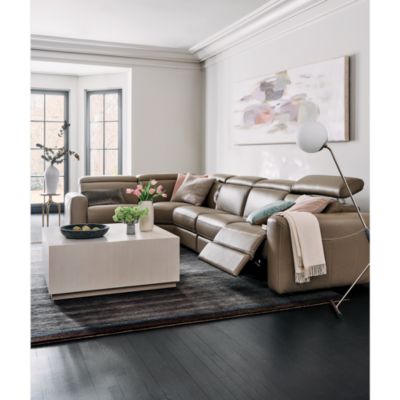 Gemma Reclining Leather Sectional Sofa