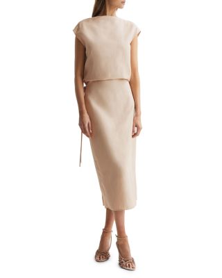 reiss open back midi dress Reiss Alula