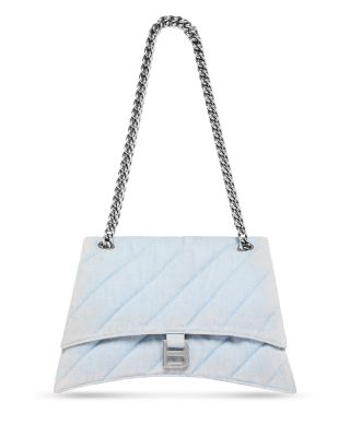 Balenciaga - Crush Medium Chain Bag Quilted Denim