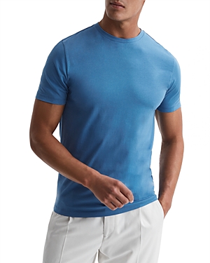 Reiss Mens Marine Blue Bless Crewneck Cotton-jersey T-shirt In Marine Blue