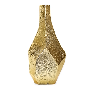 Shop Classic Touch Dimensional Centerpiece Vase With Raw Finish In Gold
