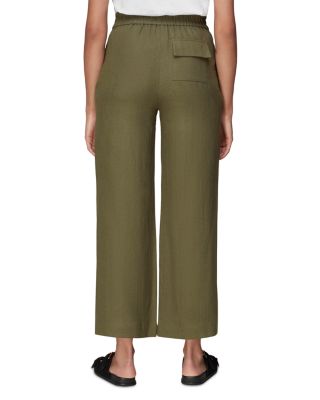 Linen Pull On Straight Leg Pants