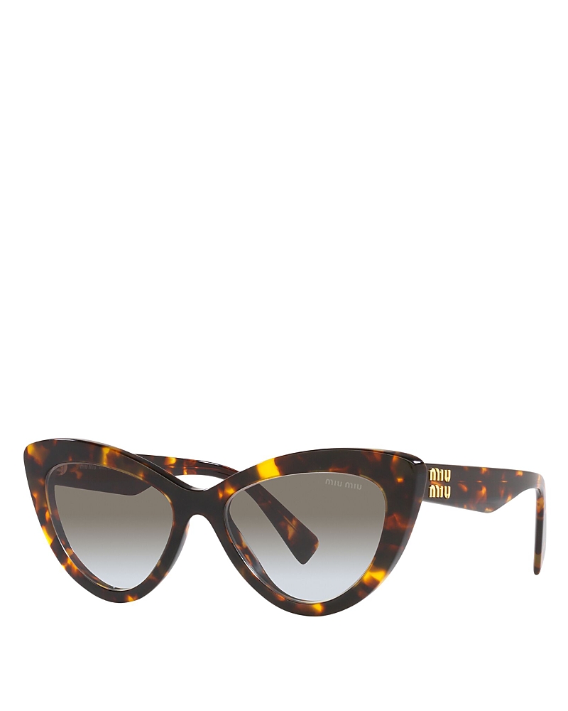 Miu Miu Womens Brown Mu 04ys Cat-eye Tortoiseshell Acetate Sunglasses In Havana/gray Gradient