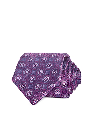 The Men's Store At Bloomingdale's Large Medallion Silk Classic Tie - 100% Exclusive In Purple