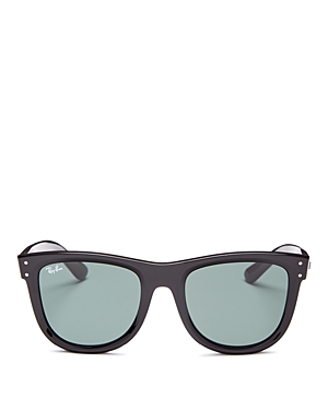 Ray Ban Ray-ban Wayfarer Reverse Square Sunglasses, 53mm In Black/blue Solid