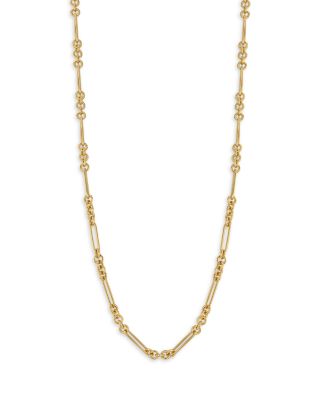 Zoe Chicco 14K Yellow Gold Paperclip & Rolo Mixed Link Chain Necklace, 16-18