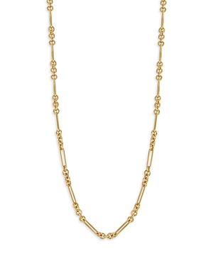 Zoe Chicco 14K Yellow Gold Paperclip & Rolo Mixed Link Chain Necklace, 16-18
