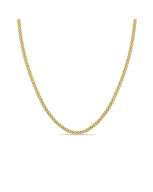 Zoe Chicco 14K Yellow Gold Simple Gold Curb Link Chain Necklace, 16