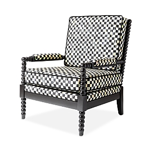 Mackenzie-childs Spindle Check Outdoor Chair In Multi