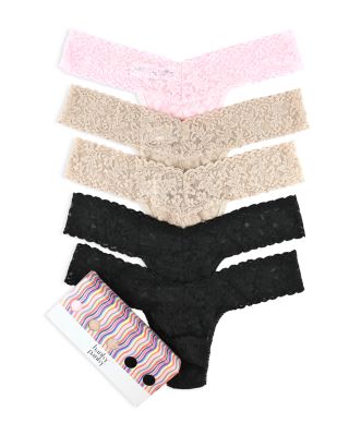 Hanky Panky Signature Lace Low Rise Thongs, Set of 5