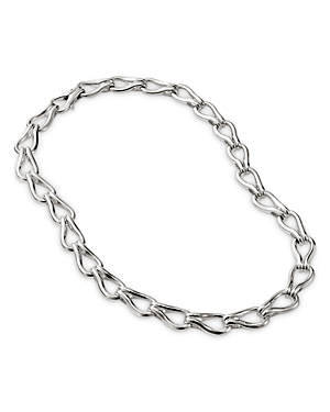 Sterling Silver Open Link Collar Necklace, 18