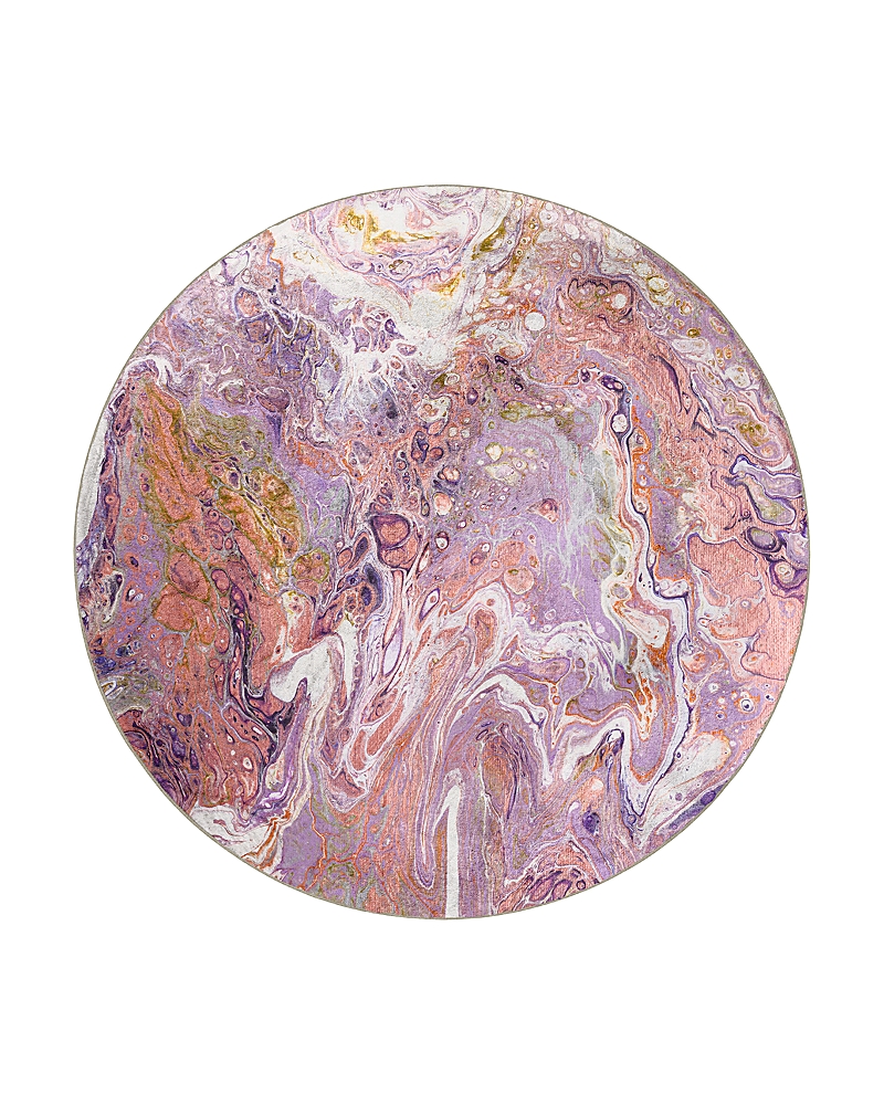 Dalyn Rug Company Rug Company Kikiamo Kk6 Round Area Rug, 8' X 8' In Primrose/pink