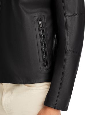 Michael Kors Leather Racer Jacket | Bloomingdale's Michael Kors Leather Racer Jacket | Bloomingdale's