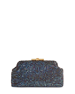 Reiss Adaline Crystal Clutch In Mid Blue