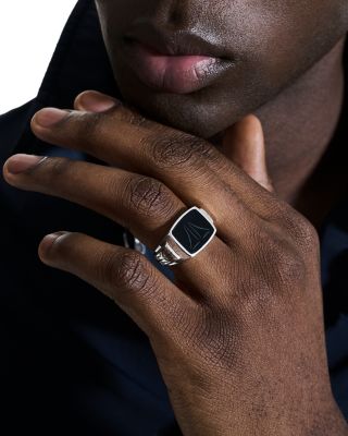 Sterling Silver Onyx Signet Ring