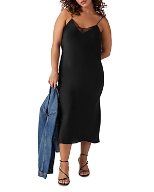 Shop Ba&sh Ba & Sh Clelia Midi Slip Dress In Black