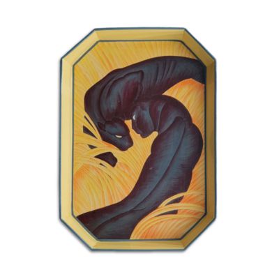 Les Ottomans Hand Painted Iron Tray