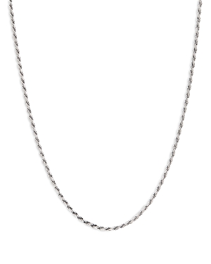 Shop Allsaints Rope Chain Necklace In Sterling Silver, 20