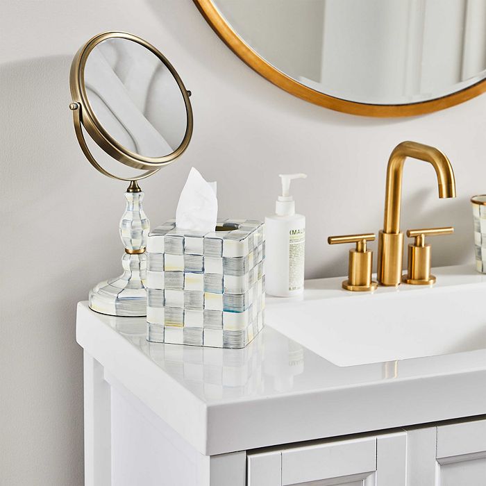 MackenzieChilds Sterling Check Enamel Bath Accessories Collection