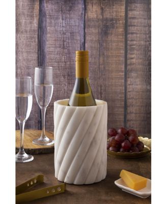  Taraz White Marble Wine Cooler