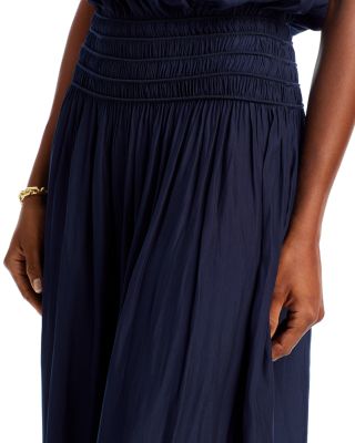 Audrey Sleeveless Halter Drop Waist Midi Dress