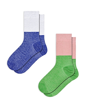 Happy Socks Reese Crew Socks, Set Of 2 In Multi