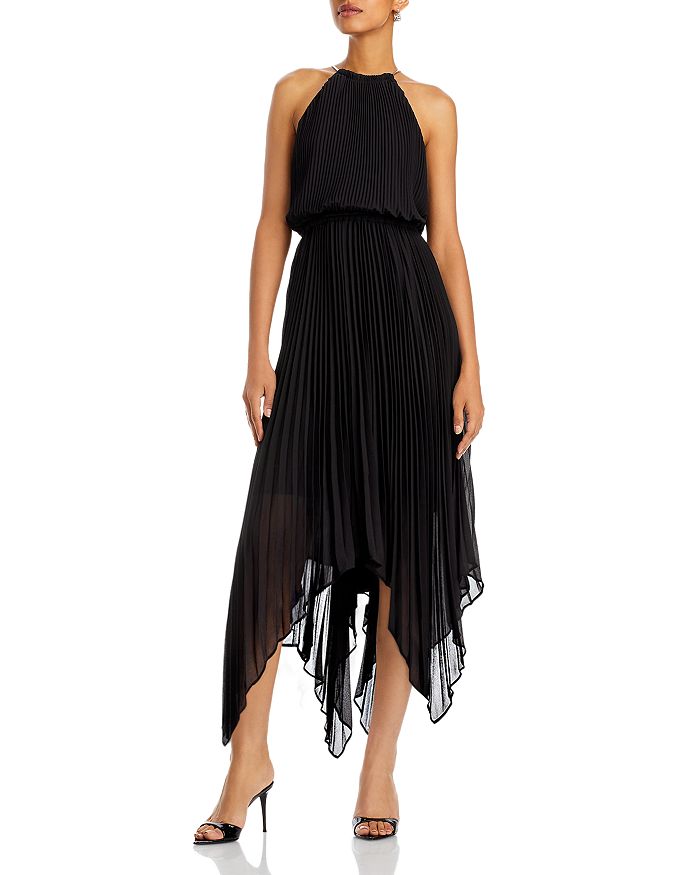 Strap Dress Women'S Fall Sexy Low Back Tight Fitting Chic Slim Waist  Pleated Long Dress - The Little Connection