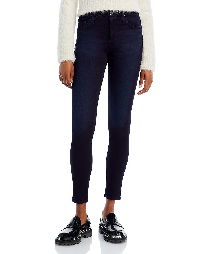 AG Farrah High Rise Ankle Skinny Jeans in Blue Above | Bloomingdale's