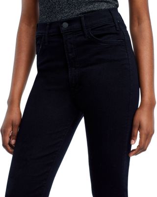 The Hustler High Rise Frayed Flare Leg Ankle Jeans in Not Guilty