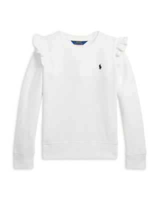 Ralph Lauren - Girls' Ruffled Fleece Sweatshirt - Little Kid, Big Kid