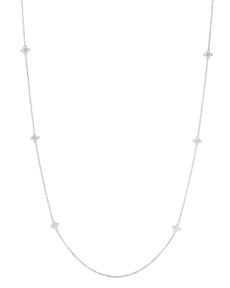 Roberto Coin Verona Love by the Inch 18K White Gold & Diamond Necklace, 36