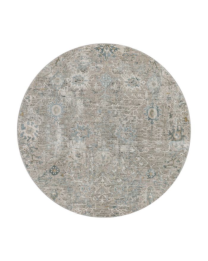 Shop Surya Brunswick Bwk-2311 Round Area Rug, 5'3 X 5'3 In Ivory/mist