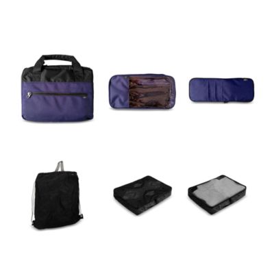 Wheeled Carry On Suitcase, Gym Bag and Packing Cubes
