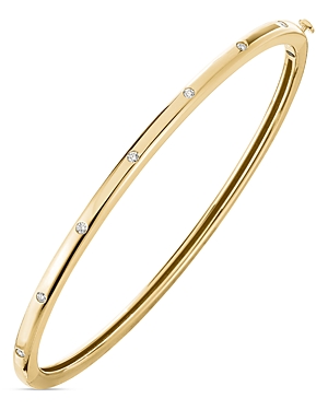 Roberto Coin 18K Gold Classica Diamond Pave Thin Bangle Bracelet