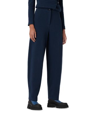 Emporio Armani Chevron Jacquard Tapered Leg Trousers