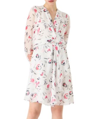 Emporio Armani - Sheer Sleeve A Line Silk Dress