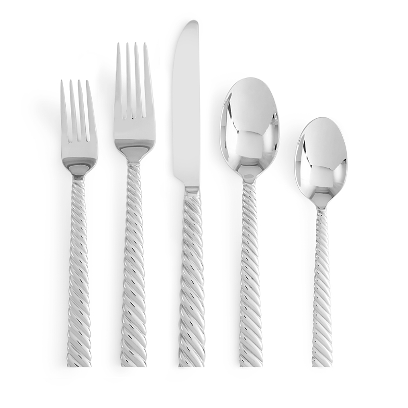 Michael Aram Twist 5-piece Flatware Set In Silver