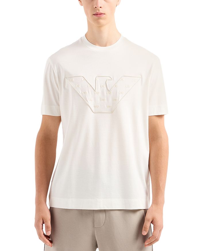 Emporio Armani Logo Embroidered Tee | Bloomingdale's