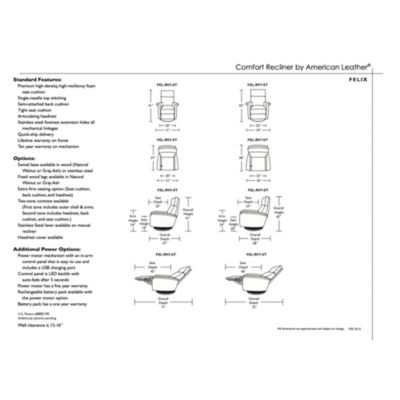 Felix Leather Power Swivel Recliner