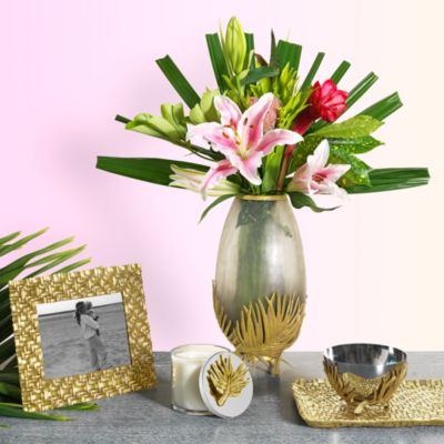 Palm Medium Glass Vase