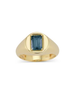 Alberto Amati - 14K Yellow Gold Stone Signet Ring Collection