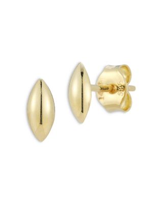 Alberto Amati - 14K Yellow Gold Polished Navette Stud Earrings