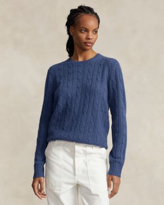 Cashmere Cable Knit Crewneck Sweater