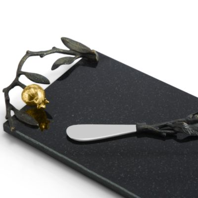 Pomegranate Small Cheese Board with Knife