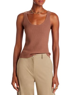 Ribbed Scoop Neck Tank