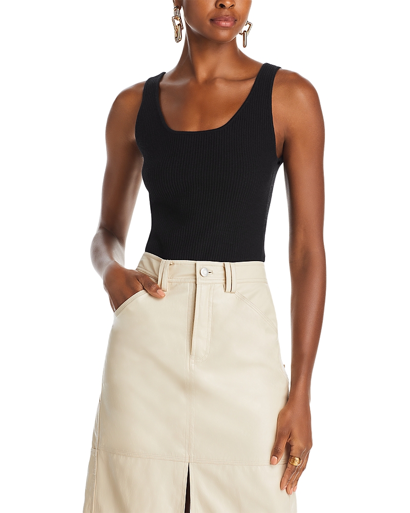 Aqua Ribbed Scoop Neck Tank Top - Exclusive