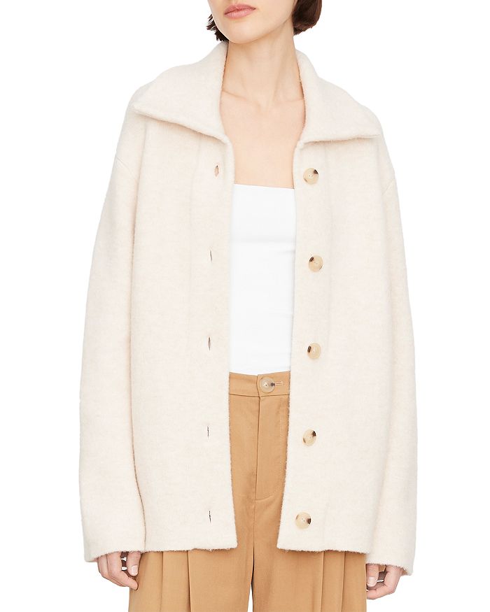 Vince Spread Collar Button Front Cardigan Bloomingdale s
