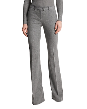 Shop Michael Kors Haylee Flannel Flare Pants In Banker Melange