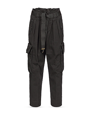 Pinko Straight-leg Pleated-edge Cargo Pants In Z98